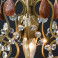 Lustre Provençal Pequeno com Cristais de Rocha | PVL-100-CR-Terracota - Cristal de Rocha