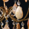 Lustre Provençal Pequeno com Cristais de Rocha | PVL-100-CR-Amarelo - Cristal de Rocha
