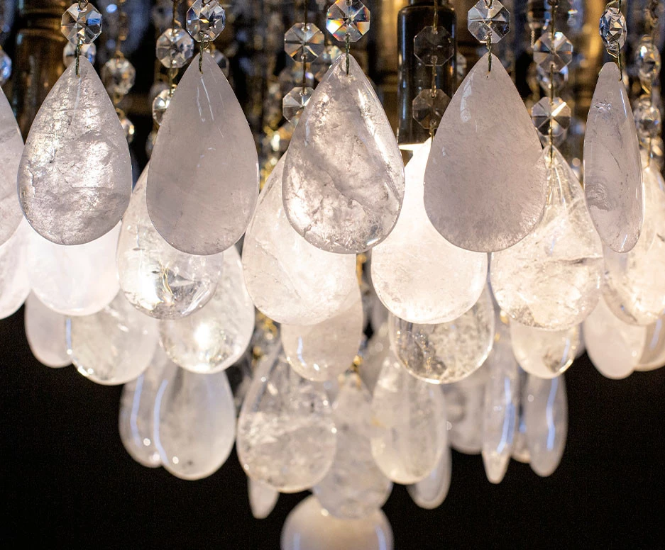 Plafon de cristal de rocha | PLF-113
