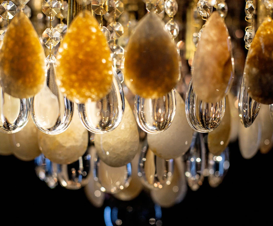 Plafon de cristal de rocha | PLF-113