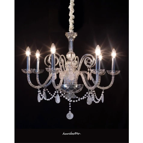 Lustre-bohemia-braços-revestidos-vidro