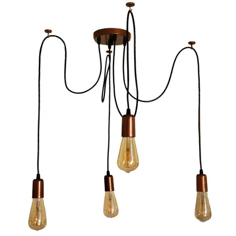 Pendente Industrial Aranha PD-120-4 | Henrilustres