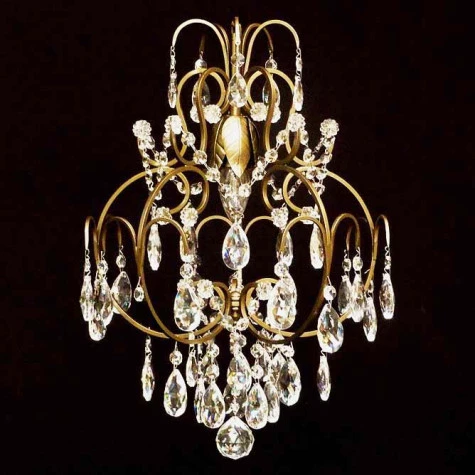 Lustre Provençal Pequeno com Cristais Transparentes | PVL-100-CT